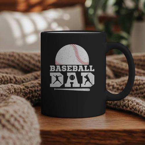 Baseball Dad Father Sport Fan Graphic Print Coffee Mug - Sportilla