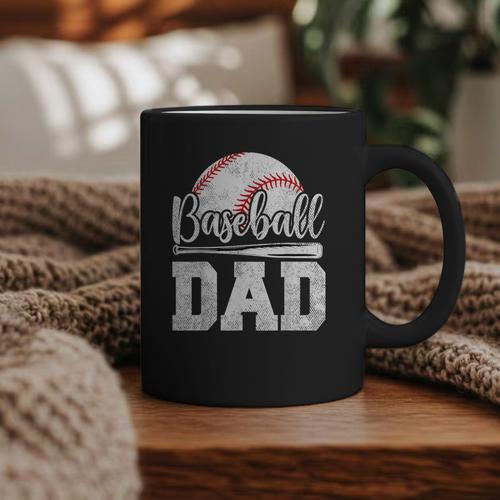 Baseball Dad Baseball Player Game Day Father's Day Graphic Print Coffee Mug - Sportilla