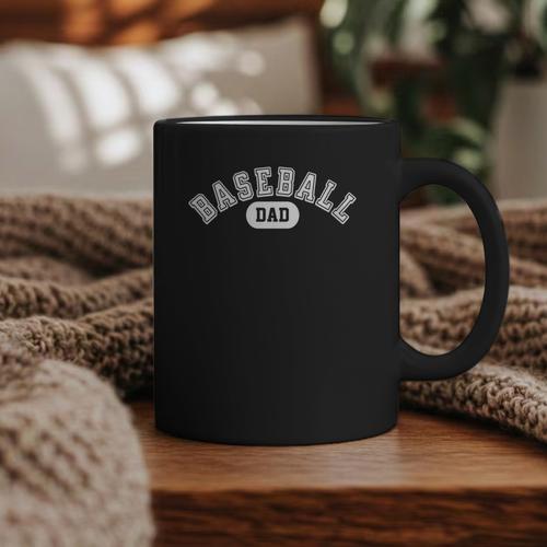 Baseball Dad School Sports Baseball Fan Father's Day Graphic Print Coffee Mug - Sportilla