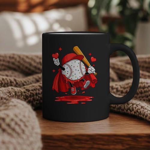 Baseball Drip Icecream Youth Boy Valentine Graphic Print Coffee Mug - Sportilla