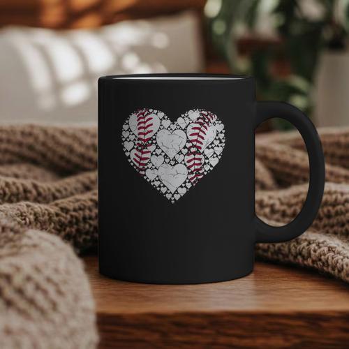 Baseball Heart Love Game Sports Fan Game Day Graphic Print Coffee Mug - Sportilla