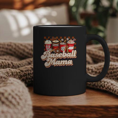 Baseball Mama Coffee Game Day Vibes Baseball Mom Graphic Print Coffee Mug - Sportilla
