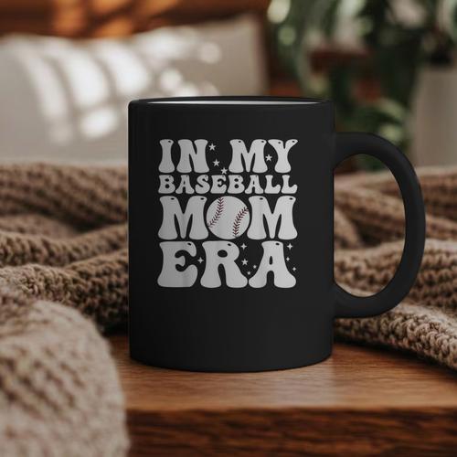 In My Baseball Mom Era Baseball Mama Mother's Day Graphic Print Coffee Mug - Sportilla