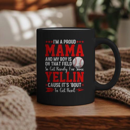Baseball Mom Mama Baseball Lover Sport Mother's Day Graphic Print Coffee Mug - Sportilla