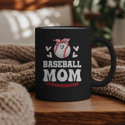 Baseball Mom Shirt Mama Women Baseball Shirt For Graphic Print Coffee Mug - Sportilla