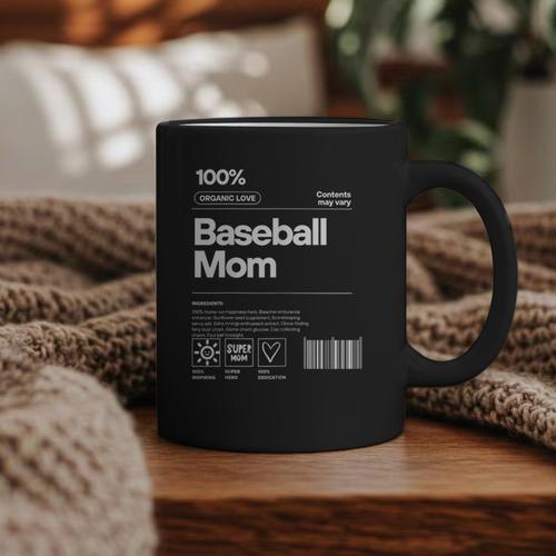 Baseball Mom Graphic Tees For Women Graphic Print Coffee Mug - Sportilla