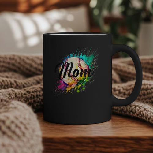 Baseball Mom USA American Baseball Graphic Graphic Print Coffee Mug - Sportilla