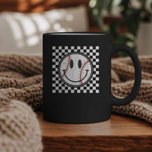 Baseball Season Happy Game Day Trendy Sports Vintage Graphic Print Coffee Mug - Sportilla