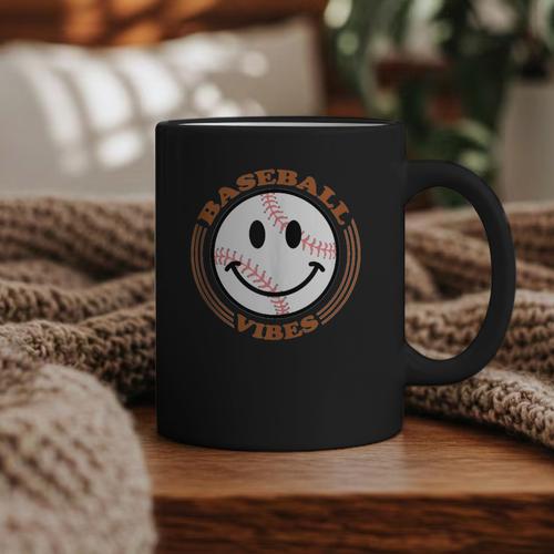 Baseball Vibes Baseball Mom Graphic Print Coffee Mug - Sportilla