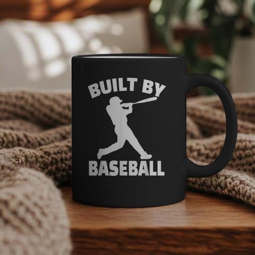 Built By Baseball Baseball For Men Women Boys Players Graphic Print Coffee Mug - Sportilla