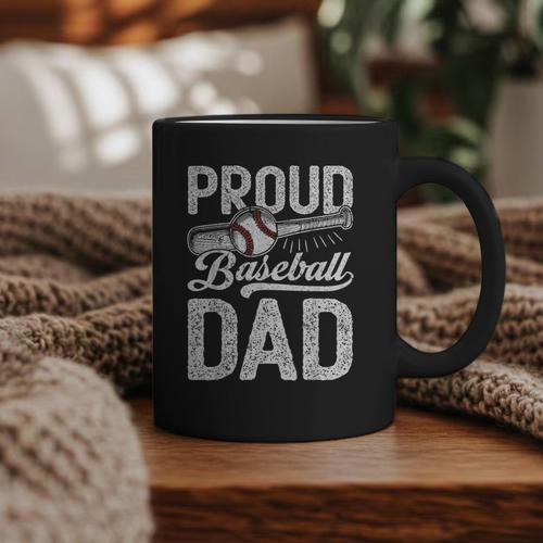 Dad Baseball For Men Proud Baseball Dad & Son Graphic Print Coffee Mug - Sportilla