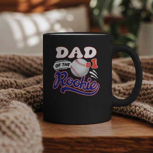 Dad Rookie Of Year 1st Birthday Baseball Theme Matching Graphic Print Coffee Mug - Sportilla