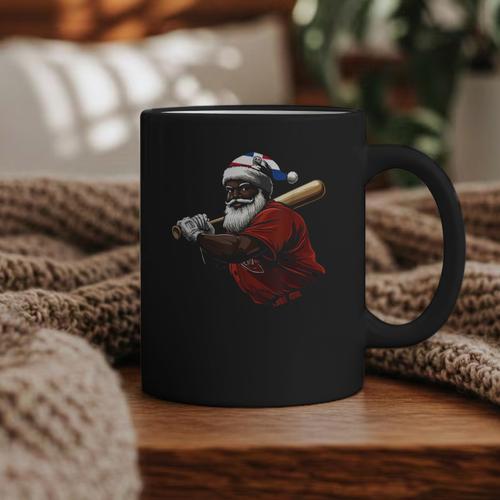 Dominican Republic Santa Christmas Baseball Beisbol Graphic Print Coffee Mug - Sportilla
