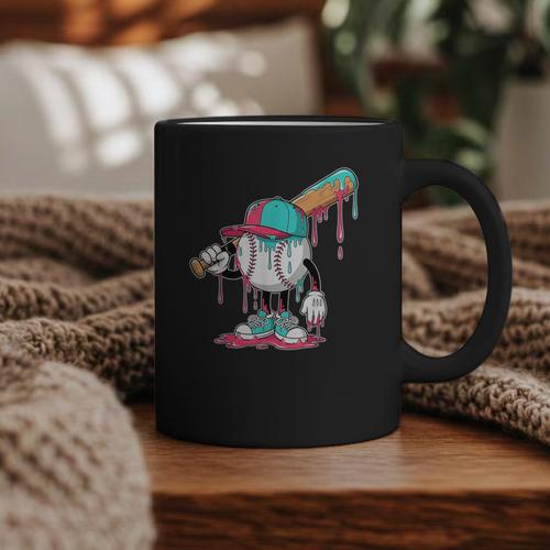 Drip Baseball For Boys Ice Cream Drip Youth Boys Sprinkles Graphic Print Coffee Mug - Sportilla