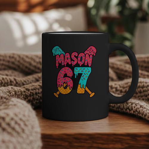 Mason 67 Ice Cream Drip Baseball Meme Graphic Print Coffee Mug - Sportilla