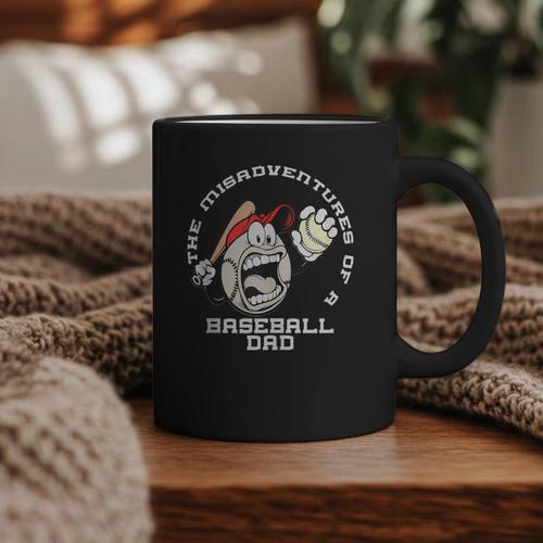 The Misadventures Of A Baseball Dad Graphic Print Coffee Mug - Sportilla