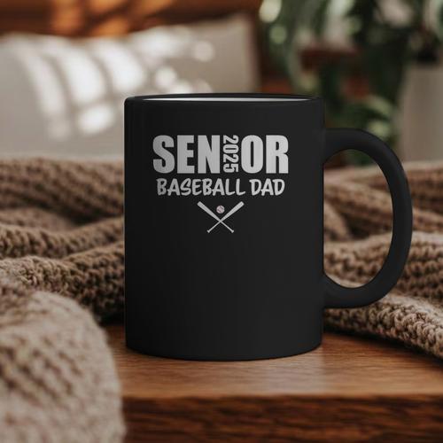 Senior Baseball Dad 2025 Team Parent Helper Class Of 2025 Graphic Print Coffee Mug - Sportilla