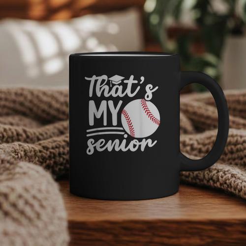My Senior Baseball Senior Mom 2026 Baseball Senior Mama Graphic Print Coffee Mug - Sportilla