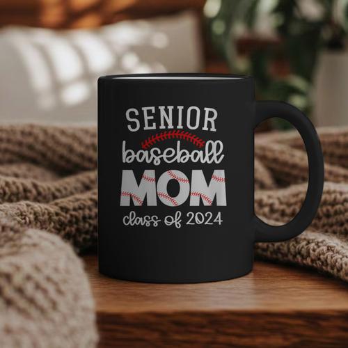 Senior Baseball Mom Class Of 2024 Baseball Senior Night Graphic Print Coffee Mug - Sportilla