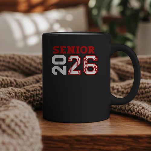 Senior Night Class Of 2026 Baseball Seniors Matching Team Graphic Print Coffee Mug - Sportilla
