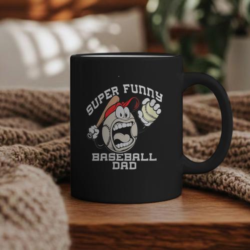 Super Baseball Dad Graphic Print Coffee Mug - Sportilla