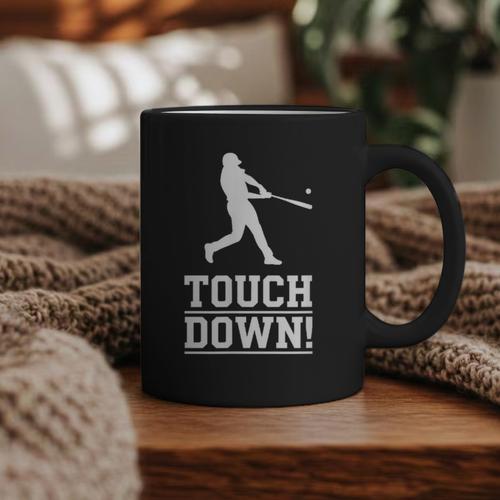 Touchdown Baseball Football Sports Graphic Print Coffee Mug - Sportilla