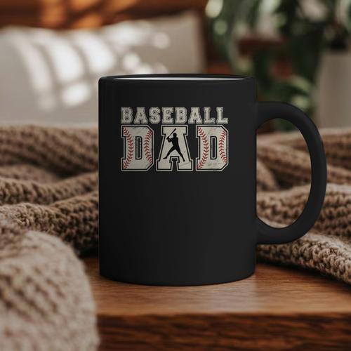 Vintage Baseball Dad Graphic Print Coffee Mug - Sportilla