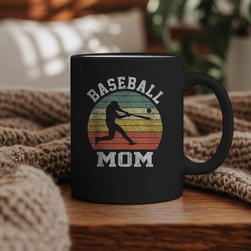 Vintage Baseball Mom Baseball Lover Graphic Print Coffee Mug - Sportilla
