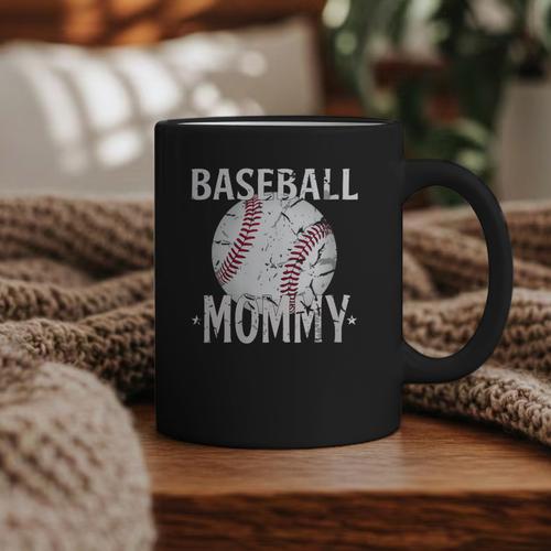 Vintage Baseball Mommy Mother's Day Sports Lover Mom Graphic Print Coffee Mug - Sportilla