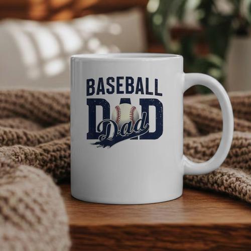 Baseball Dad Daddy Papa Graphic Print Coffee Mug - Sportilla