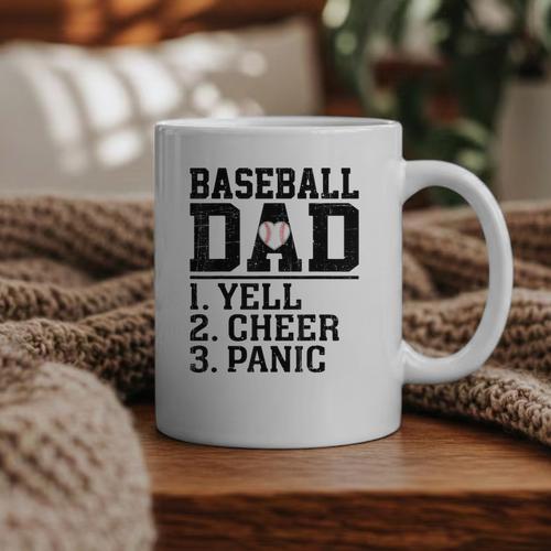 Baseball Dad Parent Of Player Family Sports Fan Lover Graphic Print Coffee Mug - Sportilla