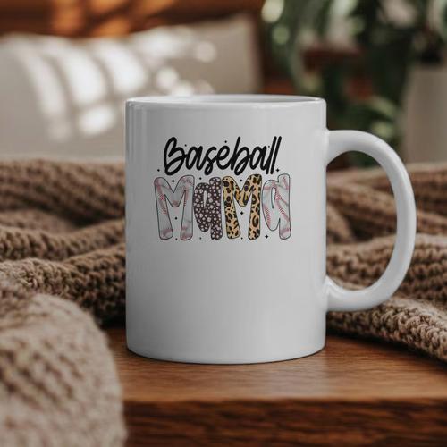 Baseball Mama Coquette Mother's Day Baseball Mom Vintage Graphic Print Coffee Mug - Sportilla
