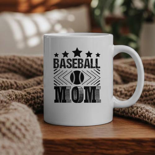 Baseball Mom Baseball Lover Mom Graphic Print Coffee Mug - Sportilla