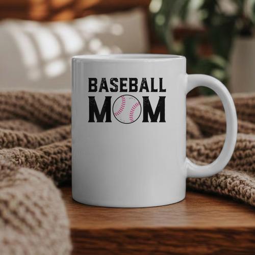 Baseball Mom Mommy Mama Mother's Day Women Retro Ball Sports Graphic Print Coffee Mug - Sportilla
