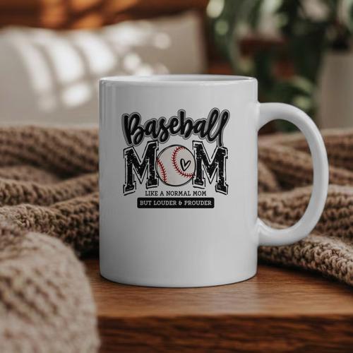 Baseball Mom Varsity Baseball Mama Cute Mother's Day Graphic Print Coffee Mug - Sportilla