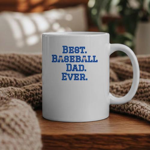 Best Baseball Dad Graphic Print Coffee Mug - Sportilla