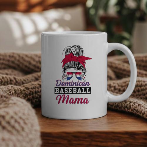 Dominican Baseball Mama Quote For a Dominican Baseball Mom Graphic Print Coffee Mug - Sportilla