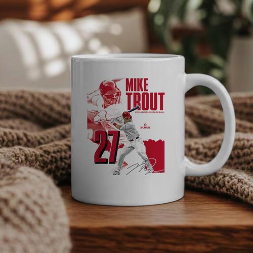 Mike Trout Los Angeles A MLB Baseball Players MLBMTR304N Graphic Print Coffee Mug - Sportilla