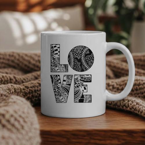 Women's Baseball Softball Baseball Mom LOVE Baseball Graphic Print Coffee Mug - Sportilla