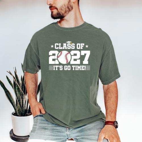 2027 Back To School Baseball 2027 Graduation Class Of 2027 Men's Comfort Colors T-Shirt - Sportilla