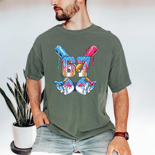 67 Baseball Drip Birthday Boy For Men Boys Kids Youth Men's Comfort Colors T-Shirt - Sportilla