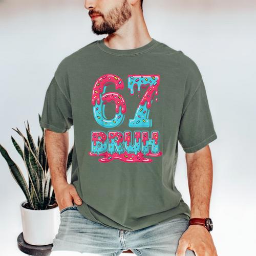 67 Ice Cream Drip Baseball For Men Women Kids Men's Comfort Colors T-Shirt - Sportilla