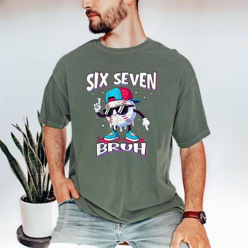 67 Meme Six Seven Baseball Ice Cream Drip Girls Boys Men's Comfort Colors T-Shirt - Sportilla