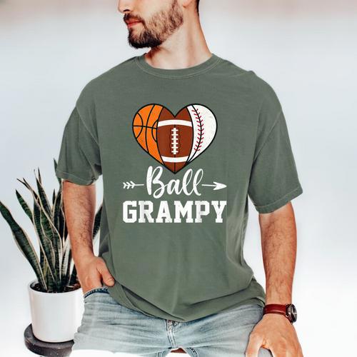 Ball Grampy Basketball Football Baseball Player Men's Comfort Colors T-Shirt - Sportilla