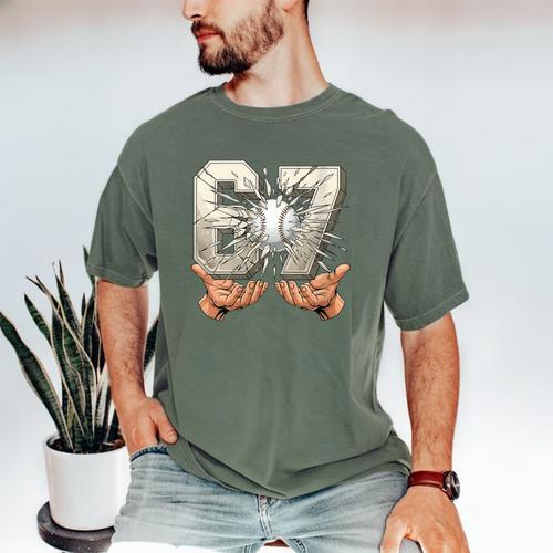 Baseball 67 Six Seven Gen Alpha Meme Men's Comfort Colors T-Shirt - Sportilla