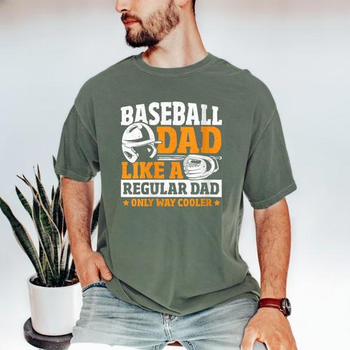 Baseball Dad Like a Regular Dad Only Way Cooler Men's Comfort Colors T-Shirt - Sportilla