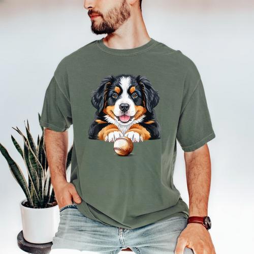 Baseball Dog Men & Women Men's Comfort Colors T-Shirt - Sportilla