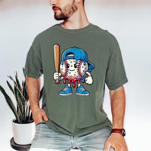 Baseball Drippy Style Apparel For Boys Youth Cool Baseball Men's Comfort Colors T-Shirt - Sportilla