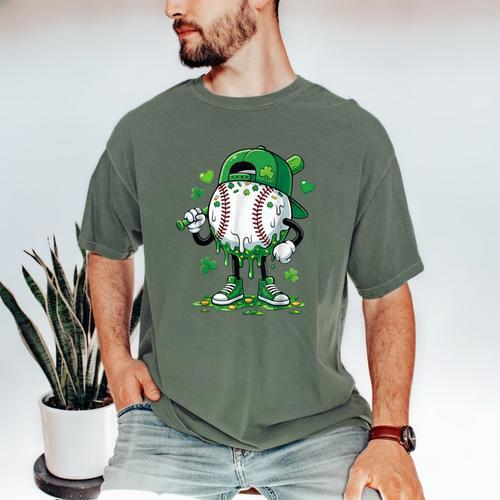 Baseball Icecream Apparel Youth Boy St Patrick's Day Men's Comfort Colors T-Shirt - Sportilla