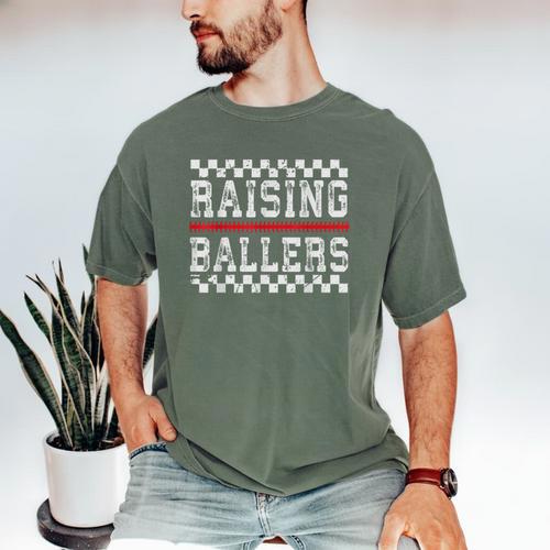 Baseball Player Raising Ballers Game Day Respect The Drip Men's Comfort Colors T-Shirt - Sportilla